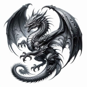 dragons tattoo design ideas 3D-rendered fantasy shows resilience