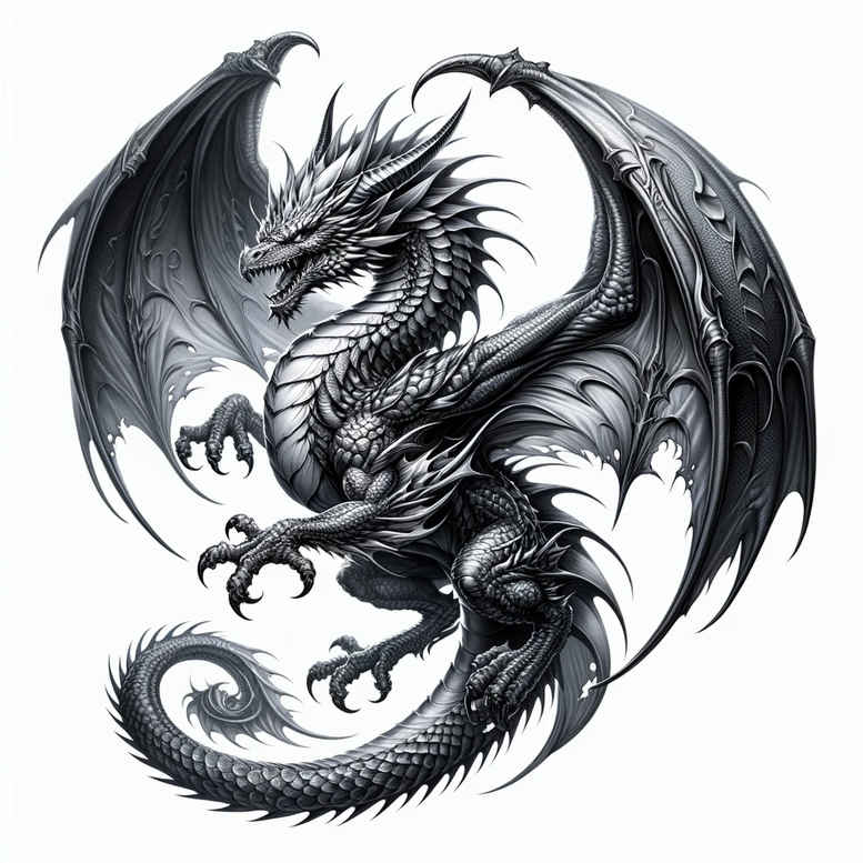 dragons tattoo design ideas 3D-rendered fantasy shows resilience