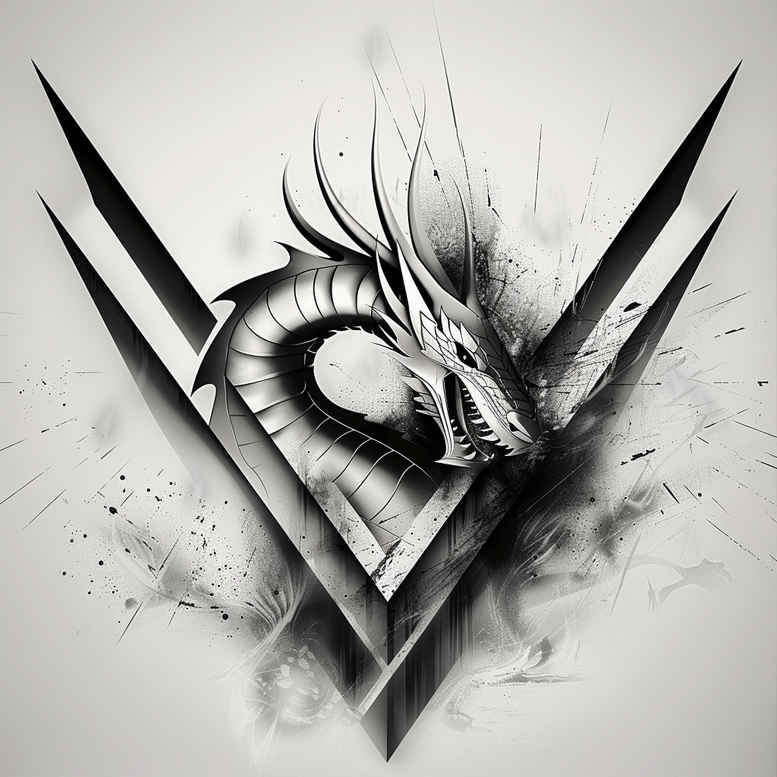 dragons tattoo design ideas Realism skin texture fierce expression embodying determination