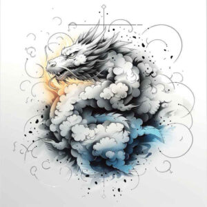 dragons tattoo design ideas CGI-rendered fierce eyes symbol of determination