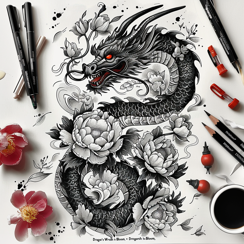 dragons tattoo design ideas balanced color fierce silhouette for hip