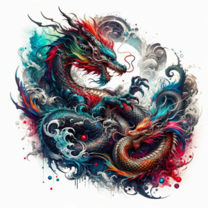 dragons tattoo design ideas modern classic fierce silhouette for lower thigh