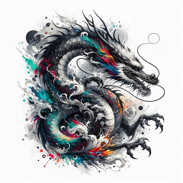 dragons tattoo design ideas detailed textures fierce silhouette meaning courage