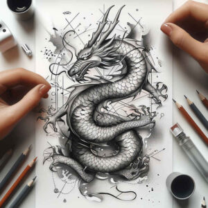 dragons tattoo design ideas light play fierce silhouette represents perseverance