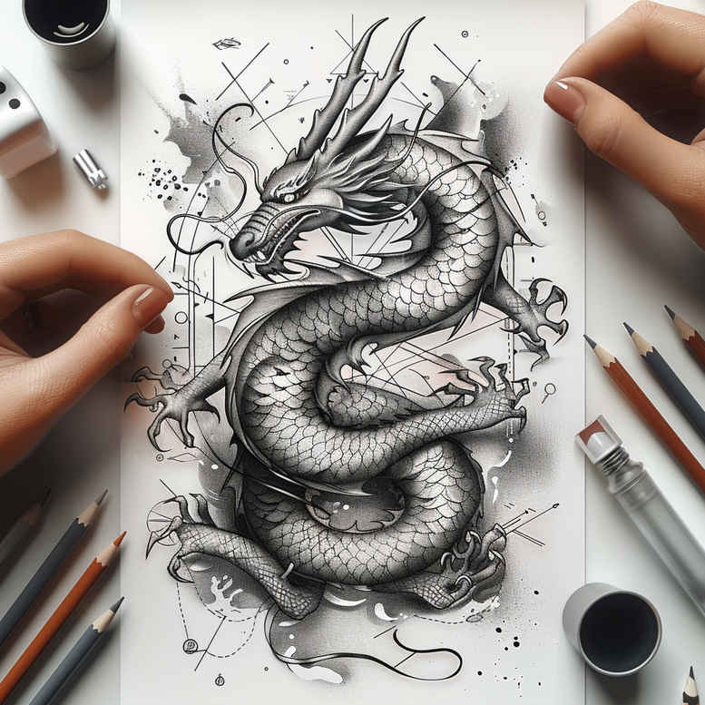 dragons tattoo design ideas light play fierce silhouette represents perseverance