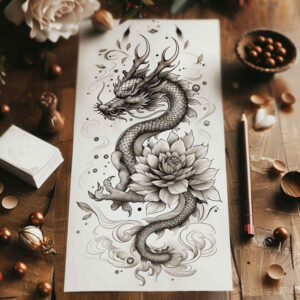 dragons tattoo design ideas Surrealism unconscious imagery fire breath for calf