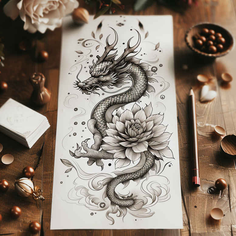 dragons tattoo design ideas Surrealism unconscious imagery fire breath for calf