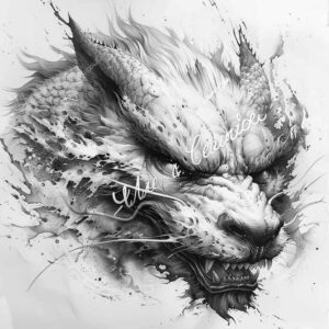 dragons tattoo design ideas Surrealism metaphysical fire breath for shin