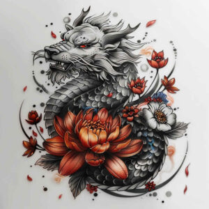 dragons tattoo design ideas color depth fire breath meaning determination
