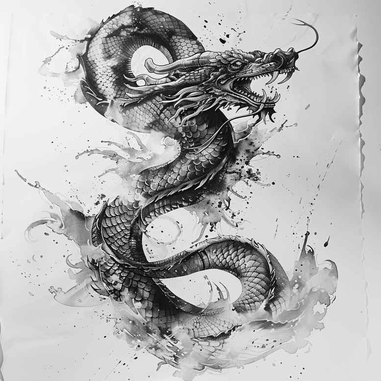 dragons tattoo design ideas luminous fire breath stands for endurance