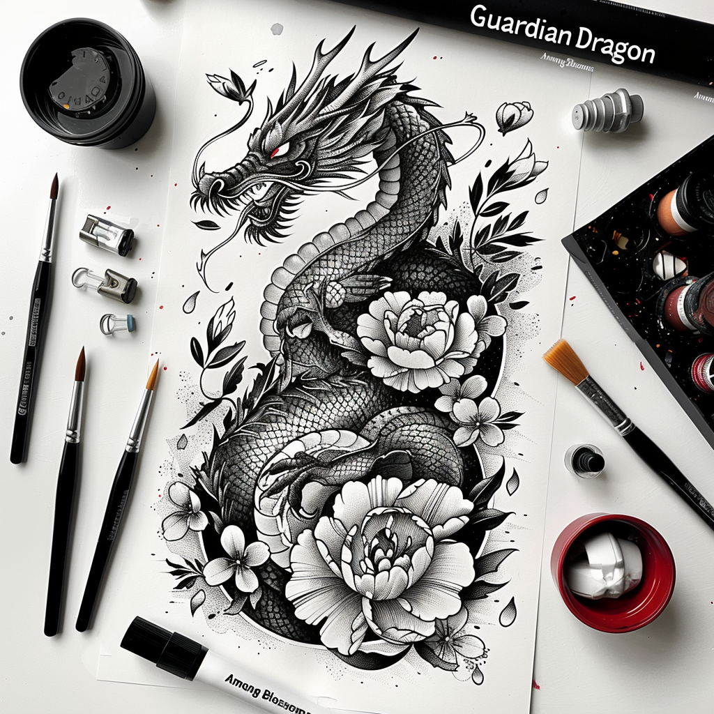 dragons tattoo design ideas enhanced shading guardian symbolising strength