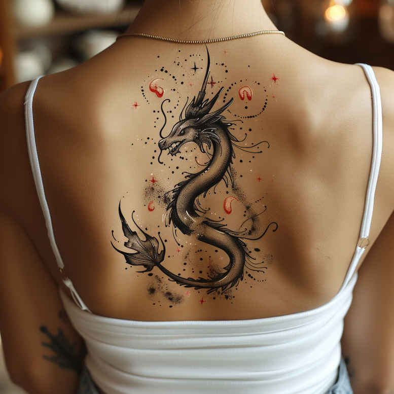 dragons tattoo design ideas Surrealism phantasm majestic for neck