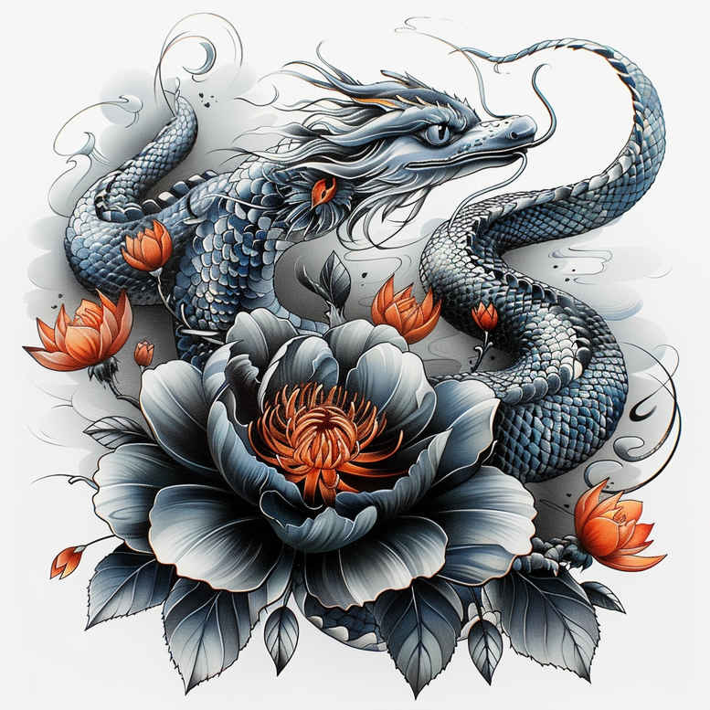 dragons tattoo design ideas Neotraditional vivid color majestic for shin