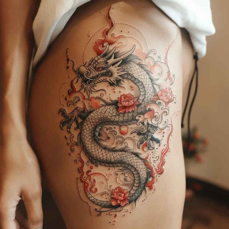 dragons tattoo design ideas spectral hues majestic resilience and power