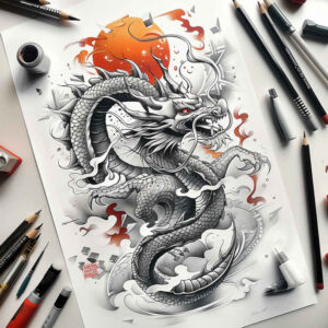 dragons tattoo design ideas contoured forms mystical aura for side torso