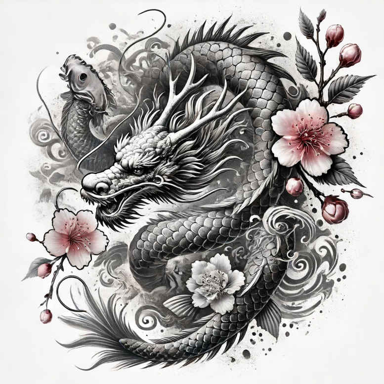 dragons tattoo design ideas Surrealism bizarre mystical for biceps