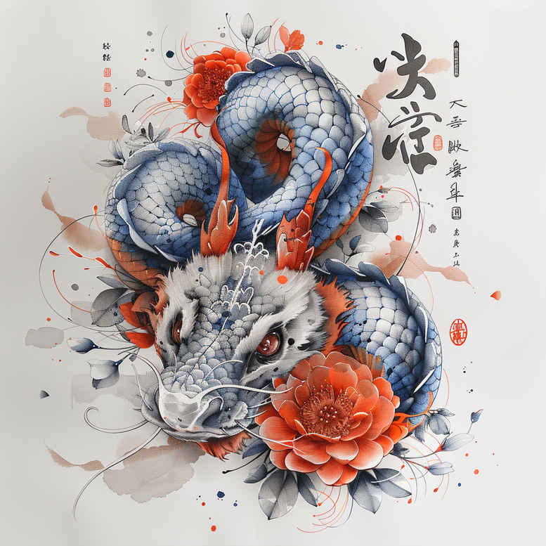 dragons tattoo design ideas Realism natural contours mystical for side