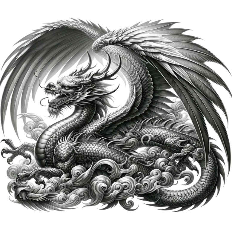 dragons tattoo design ideas Surrealism vibrant contrasts mythical beast for temple