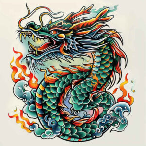 dragons tattoo design ideas Realism realistic perspective mythical power for back shoulder