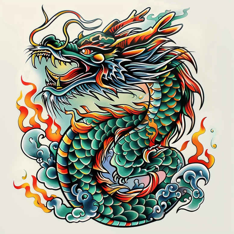 dragons tattoo design ideas Realism realistic perspective mythical power for back shoulder