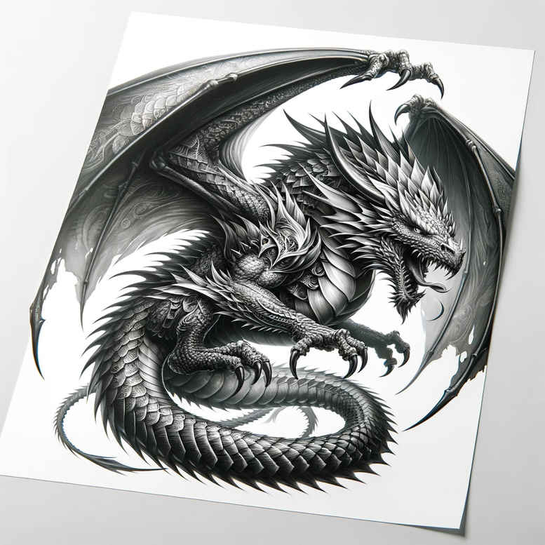 dragons tattoo design ideas surreal mythical power for nape