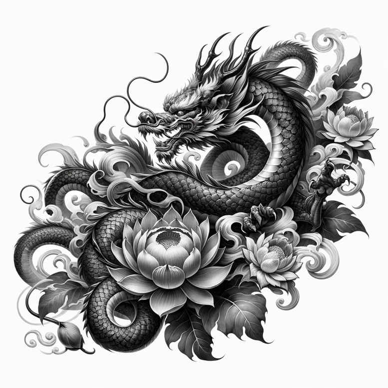 dragons tattoo design ideas Surrealism mystical mythical power stands for perseverance