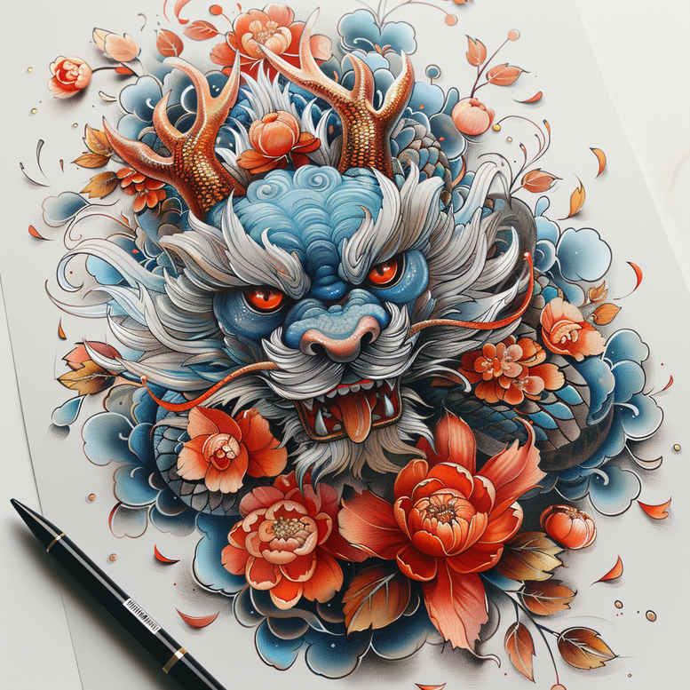 dragons tattoo design ideas Realism perfect proportions mythical stands for perseverance