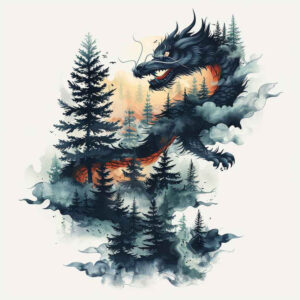 dragons tattoo design ideas precise lines mythical symbol of strength