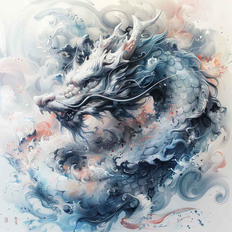 dragons tattoo design ideas Surrealism blurred edges powerful embodying strength