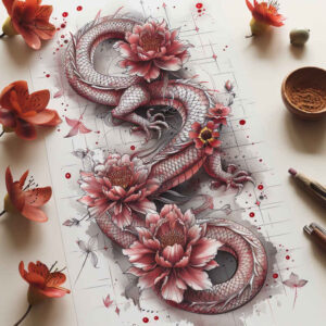 dragons tattoo design ideas Realism refined lines powerful for outer arm