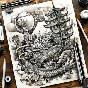dragons tattoo design ideas lifelike powerful wings for inner arm