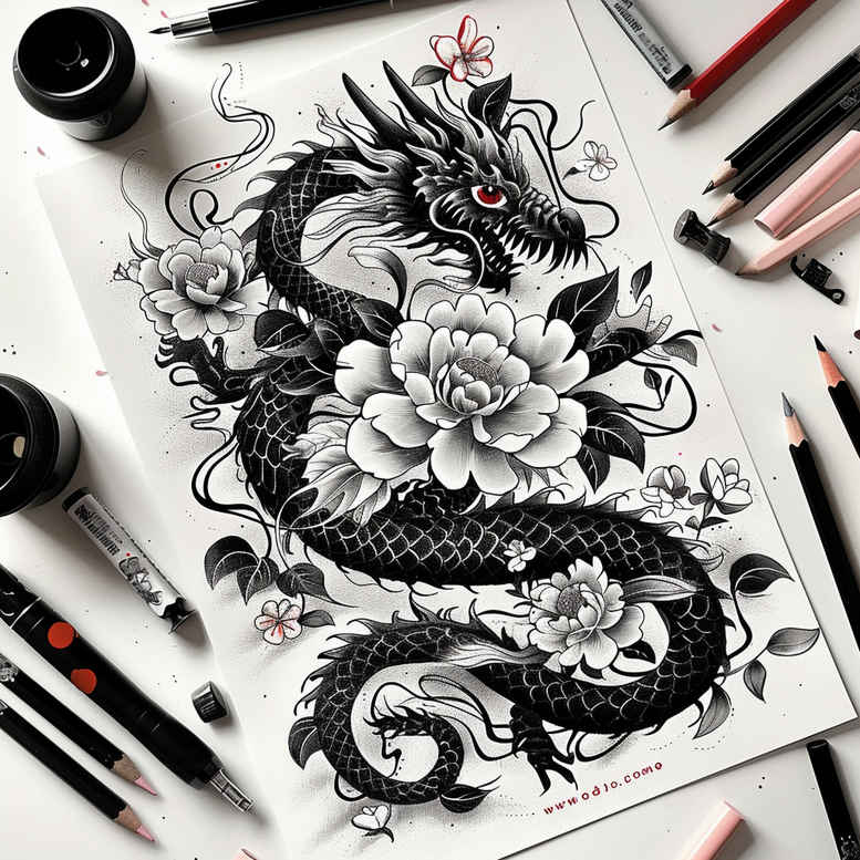 dragons tattoo design ideas enigmatic aura roaring for arm