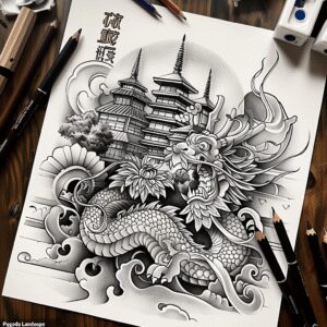 dragons tattoo design ideas real-life shading roaring for shin