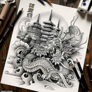 dragons tattoo design ideas elaborate serpentine body for knee