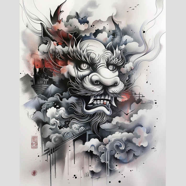 dragons tattoo design ideas volume effect serpentine body for lower back