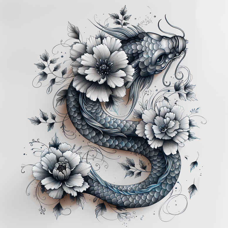 dragons tattoo design ideas monochrome serpentine for stomach