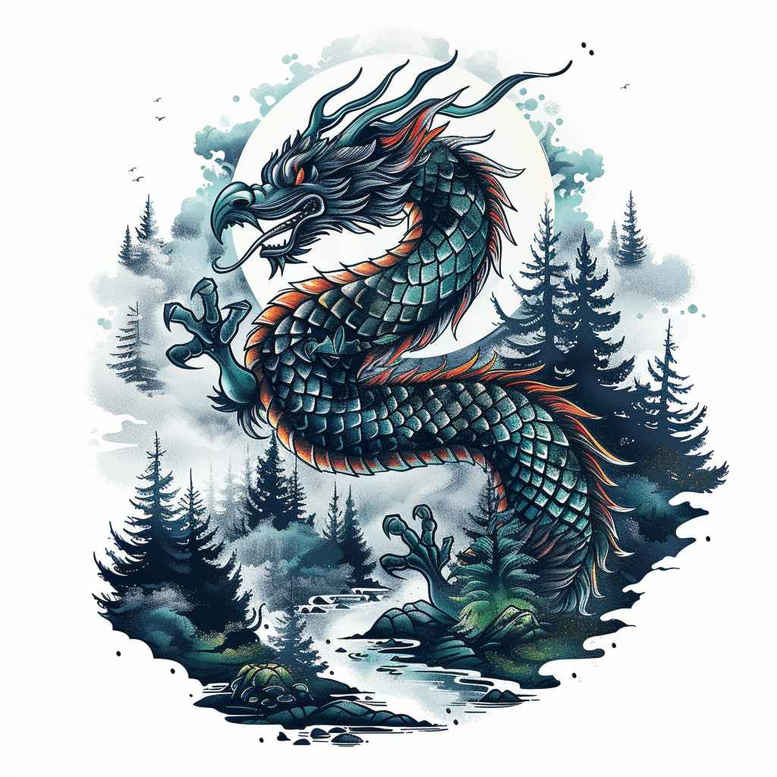 dragons tattoo design ideas Realism high-resolution tattoo serpentine stands for endurance