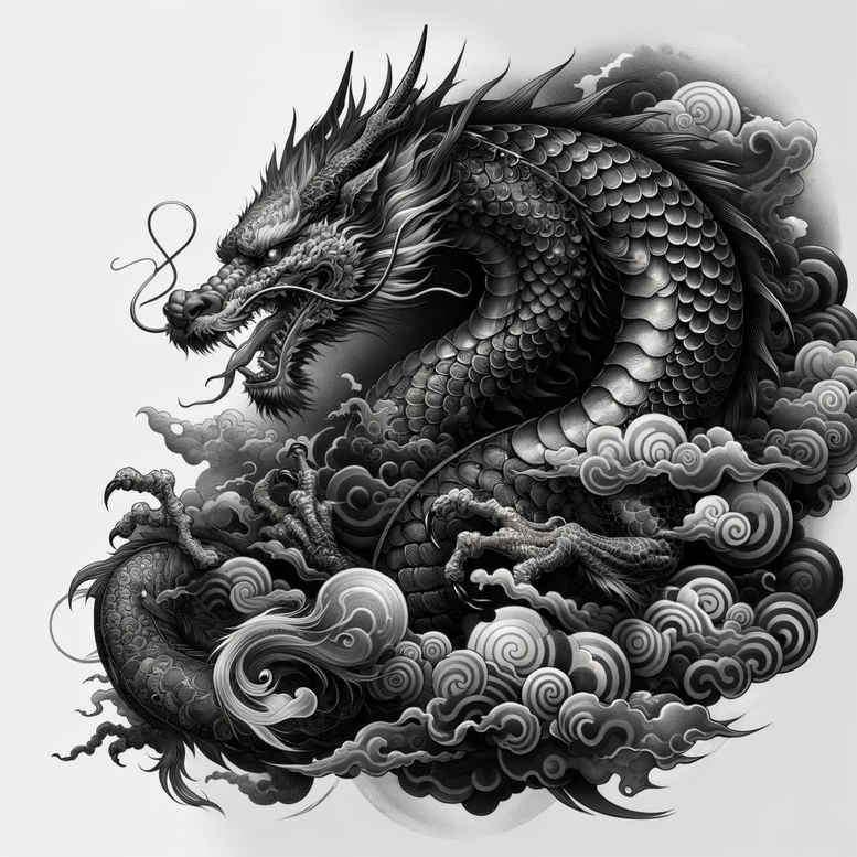 dragons tattoo design ideas Surrealism enigmatic shadow and light for forearm