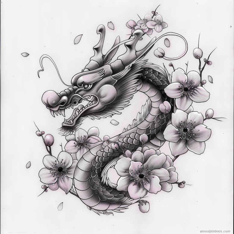 dragons tattoo design ideas enhanced color sharp claws meaning endurance