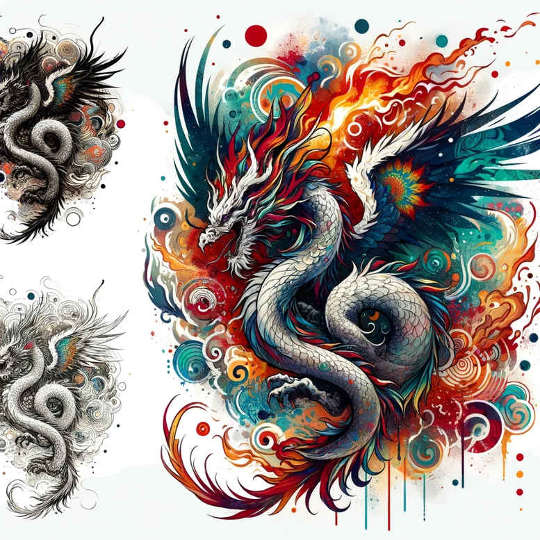 dragons tattoo design ideas natural blush strong lines represents perseverance