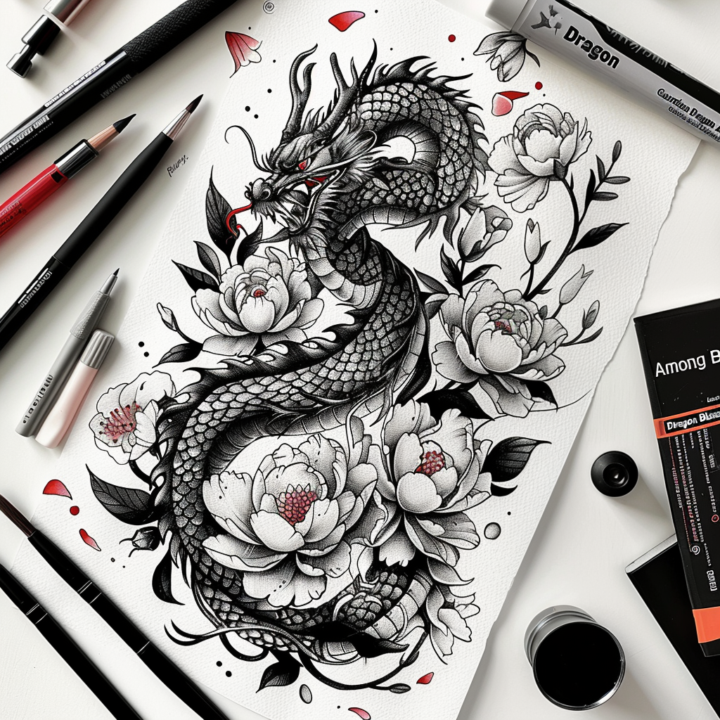 dragons tattoo design ideas Surrealism phantasm symbolic strength symbol of perseverance