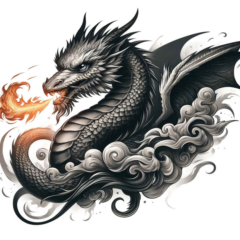 dragons tattoo design ideas moody wings for calf