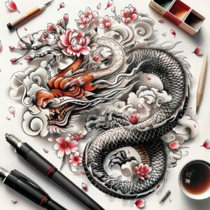 dragons tattoo design ideas Realism precise anatomy wings stands for strength