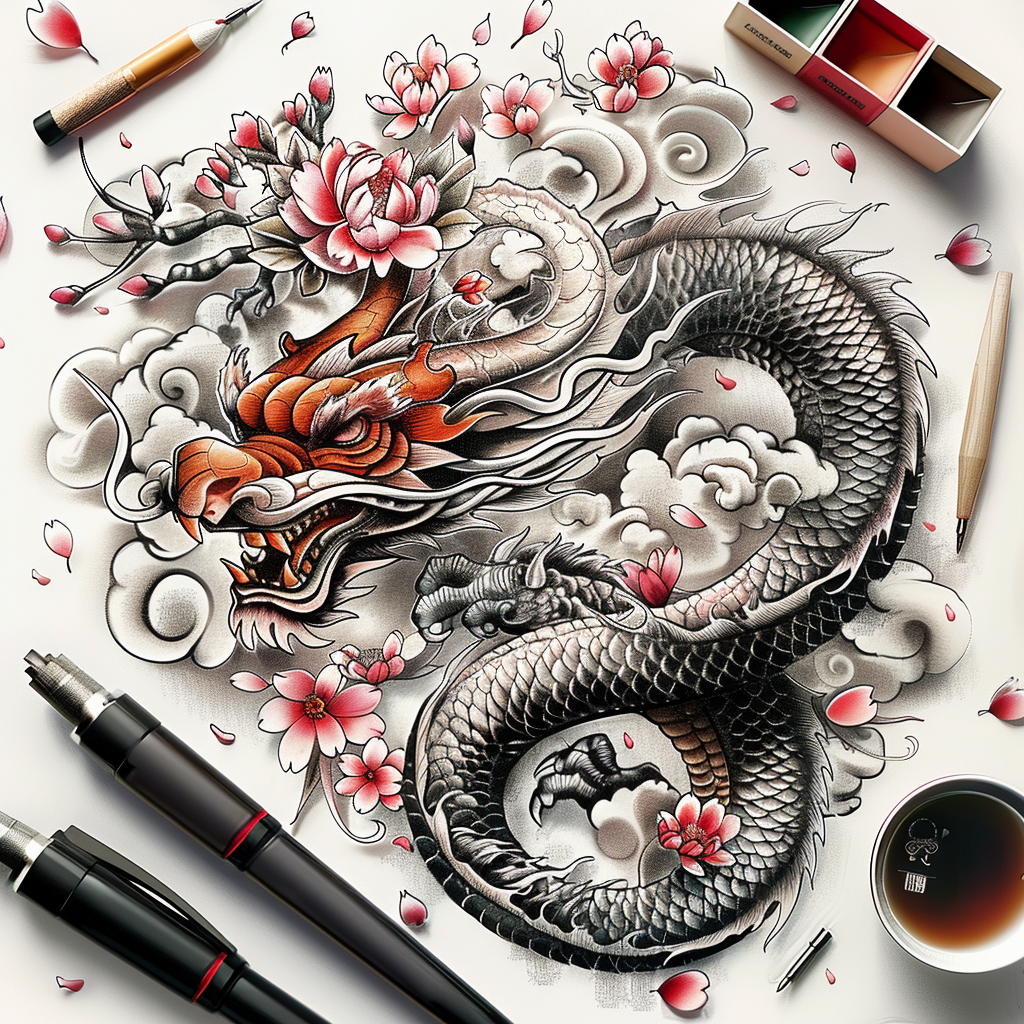 dragons tattoo design ideas Realism precise anatomy wings stands for strength