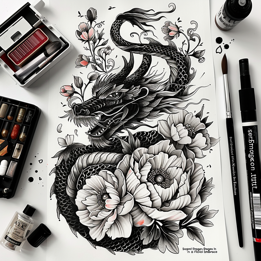 western-dragon – tattoo design ideas free ai generated – occult – for-side – Gallery: dragons-inkby-ai