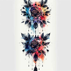 artistic-dreamcatcher – tattoo design ideas free ai generated – realism-realistic-perspective – for-forearm – Gallery: dreamcatchers-inkby-ai