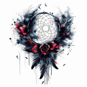 artistic-dreamcatcher – tattoo design ideas free ai generated – surrealism-shadow-play – for-biceps – Gallery: dreamcatchers-inkby-ai