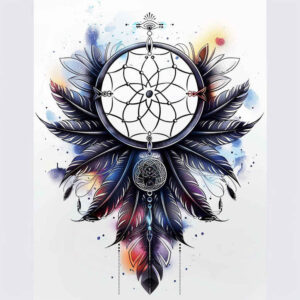 black-and-grey-dreamcatcher – tattoo design ideas free ai generated – realism-ultra-detailed – for-wrist-side – Gallery: dreamcatchers-inkby-ai