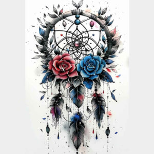 boho-dreamcatcher – tattoo design ideas free ai generated – realism-gradient-tones – for-biceps – Gallery: dreamcatchers-inkby-ai