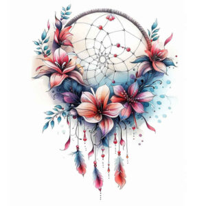 boho-dreamcatcher – tattoo design ideas free ai generated – realism-ink-layering – for-collarbone – Gallery: dreamcatchers-inkby-ai